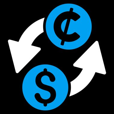 Doları Cent Exchange düz vektör simgesi