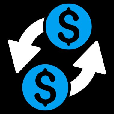 Dolar döviz düz vektör simgesi