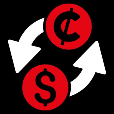Doları Cent Exchange düz vektör simgesi