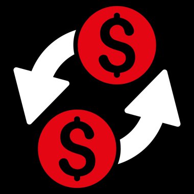 Dolar döviz düz vektör simgesi