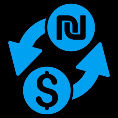Doları şekel Exchange düz vektör simgesi