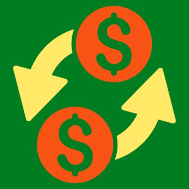 Dolar döviz düz vektör simgesi