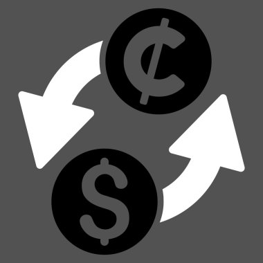 Doları Cent Exchange düz vektör simgesi