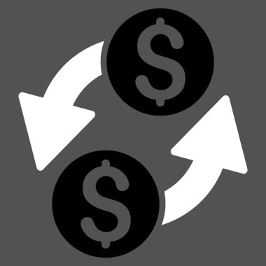 Dolar döviz düz vektör simgesi