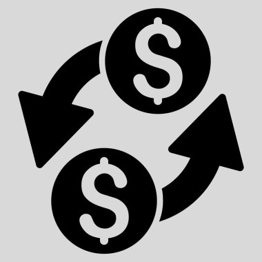 Dolar döviz düz vektör simgesi