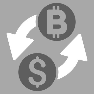 Doları Bitcoin Exchange düz vektör simgesi