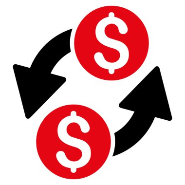 Dolar döviz düz vektör simgesi