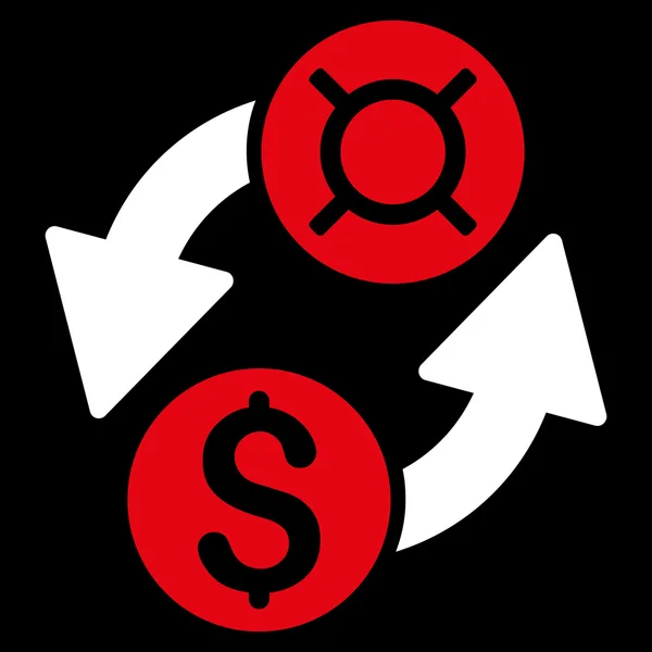 Dollar valuta Exchange platt vektor Icon — Stock vektor