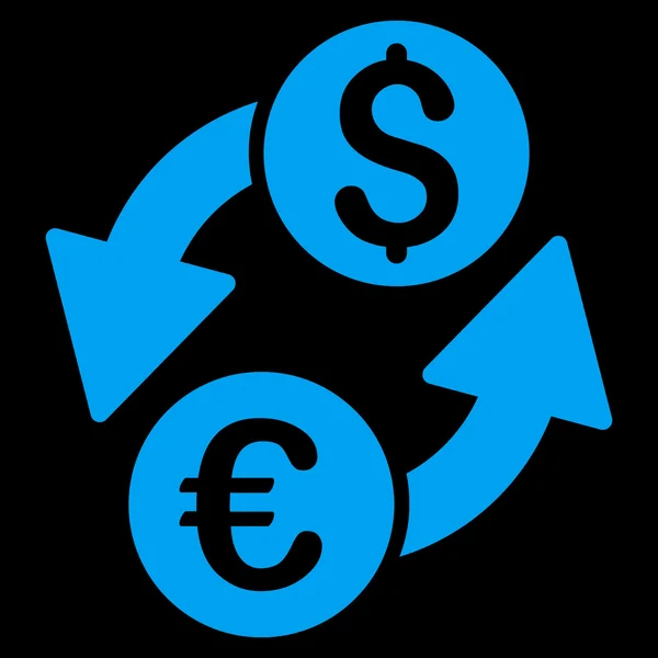 Euro Dollar Exchange platte Vector Icon — Stockvector