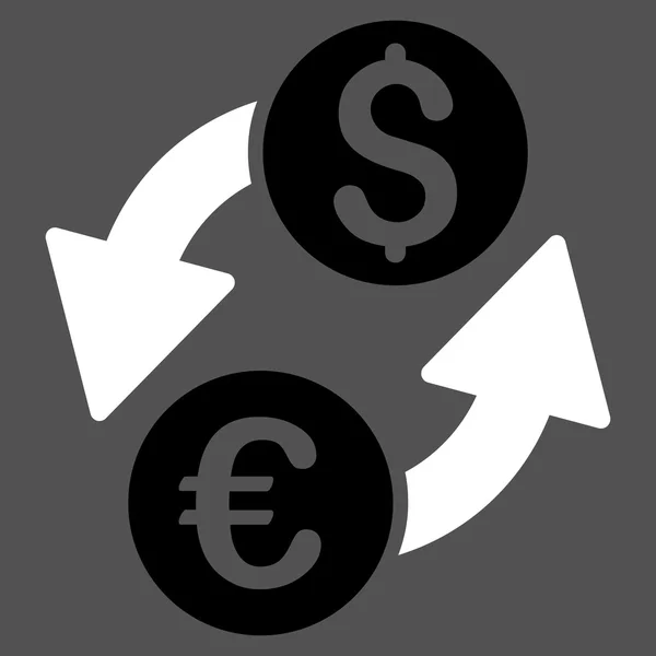 Euro-Dollar Exchange platt vektor Icon — Stock vektor