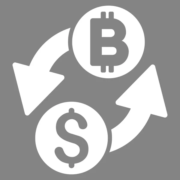 Dollarn Bitcoin Exchange platt vektor Icon — Stock vektor