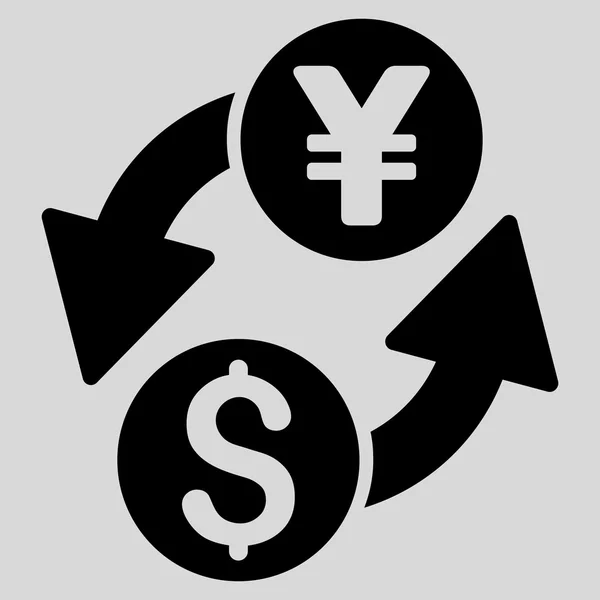 Dollar Yen utbyte platt vektor Icon — Stock vektor