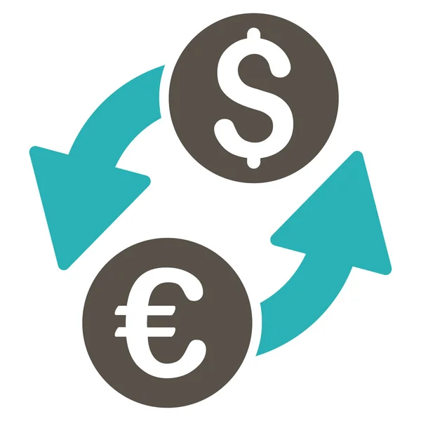 Euro Dollar Exchange Flat Vector Icon — Stock Vector