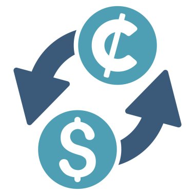 Doları Cent Exchange düz vektör simgesi