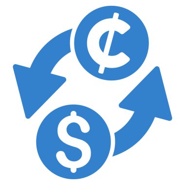 Doları Cent Exchange düz vektör simgesi