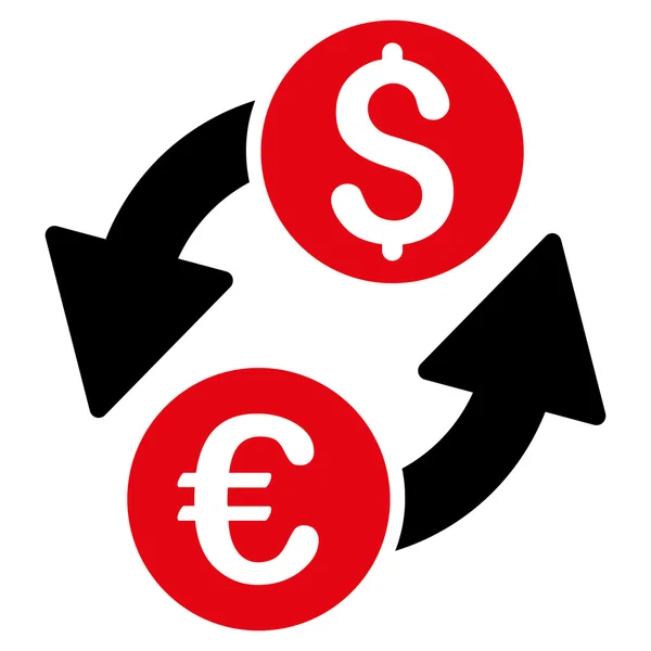 Euro-Dollar Exchange platt vektor Icon — Stock vektor