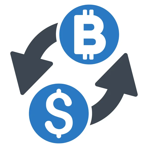 Dollarn Bitcoin Exchange platt vektor Icon — Stock vektor