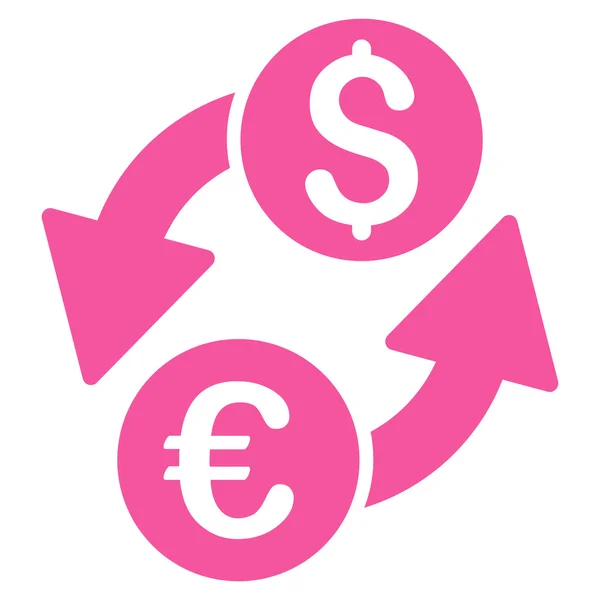 Euro Dollar Exchange Flat Vector Icon — Stock Vector