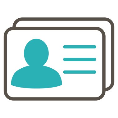 Hesap kartları düz glif simgesi