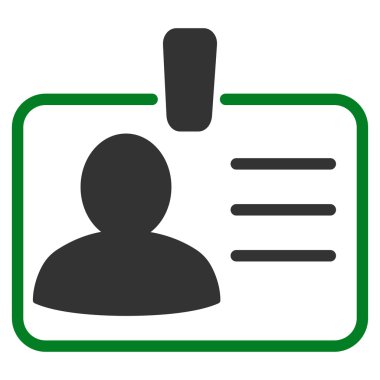 Kişisel rozet düz glif simgesi