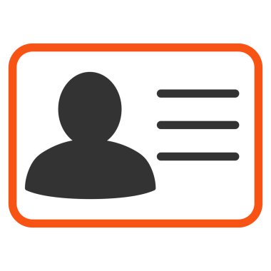 Hesap kartı düz glif simgesi