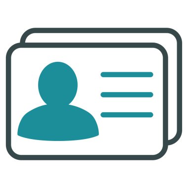 Hesap kartları düz glif simgesi