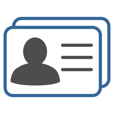 Hesap kartları düz glif simgesi