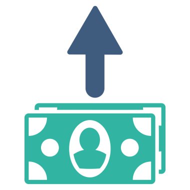 Banknot düz glif simgesi harcamak