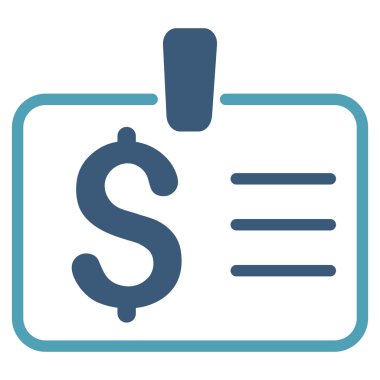 Doları rozet düz glif simgesi