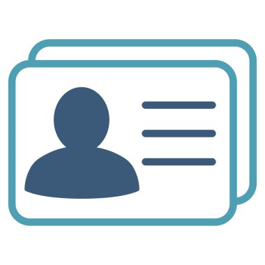 Hesap kartları düz glif simgesi