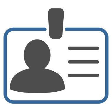 Kişisel rozet düz glif simgesi