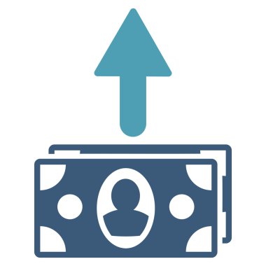 Banknot düz glif simgesi harcamak