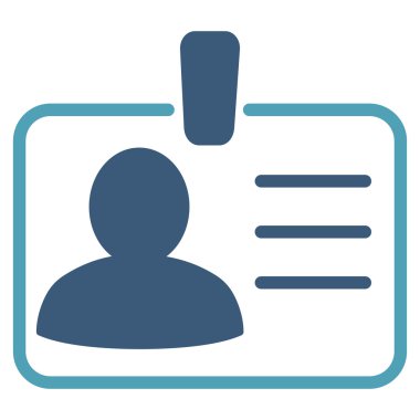 Kişisel rozet düz glif simgesi