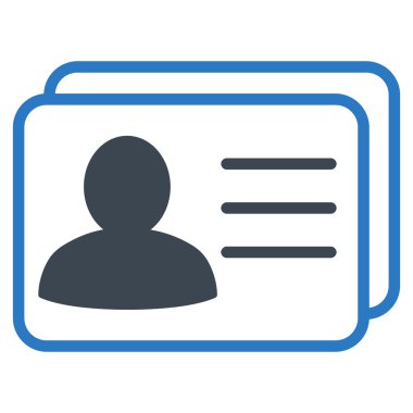 Hesap kartları düz glif simgesi