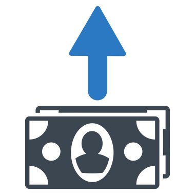 Banknot düz glif simgesi harcamak