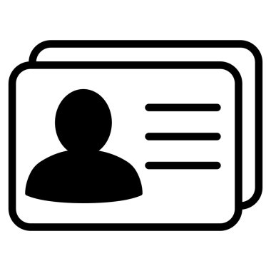 Hesap kartları düz glif simgesi