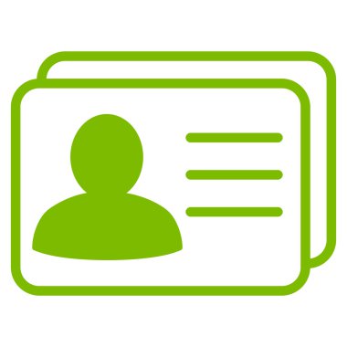 Hesap kartları düz glif simgesi