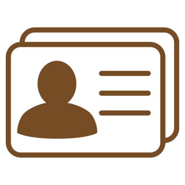 Hesap kartları düz glif simgesi