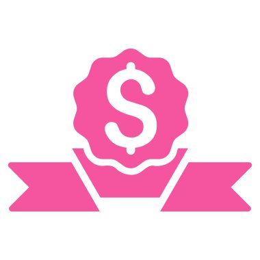 Doları ödül düz glif simgesi