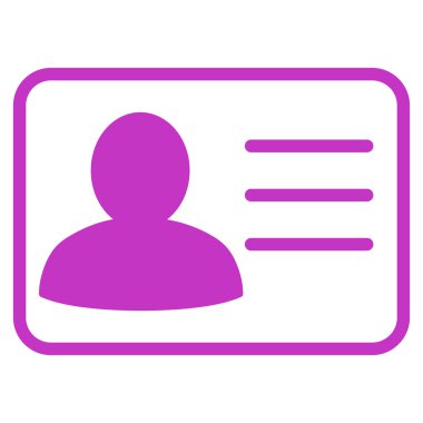 Hesap kartı düz glif simgesi