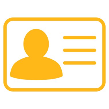 Hesap kartı düz glif simgesi