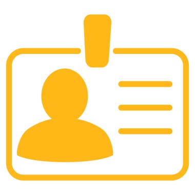 Kişisel rozet düz glif simgesi