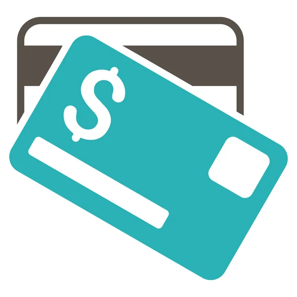 Creditcards platte Glyph pictogram — Stockfoto