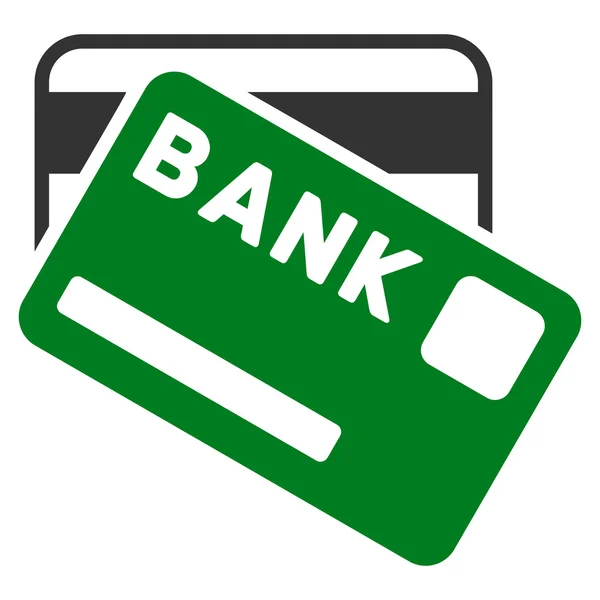 Bank Cards Flat Glyph Icon — Stock Photo, Image