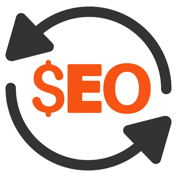 Seo Flat Glyph updatepictogram — Stockfoto