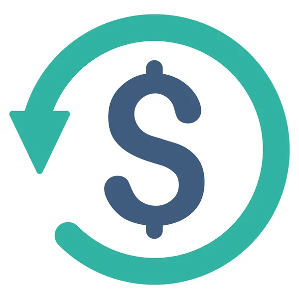 Chargeback Flat Glyph pictogram — Stockfoto