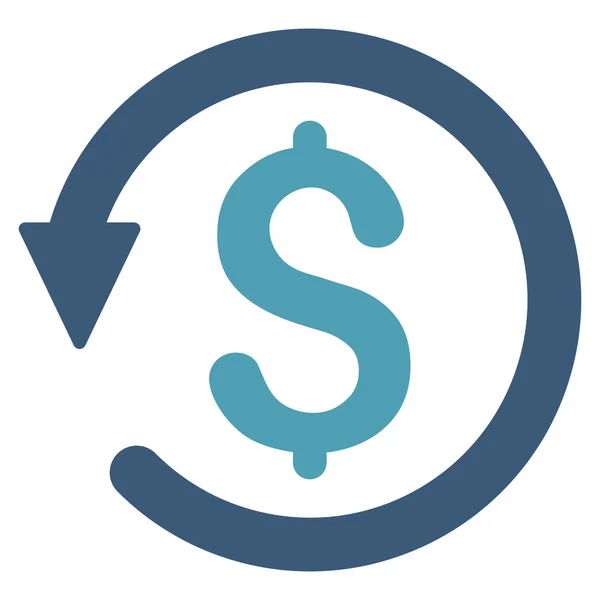 Chargeback Flat Glyph pictogram — Stockfoto