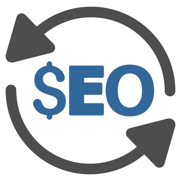 Seo Flat Glyph updatepictogram — Stockfoto