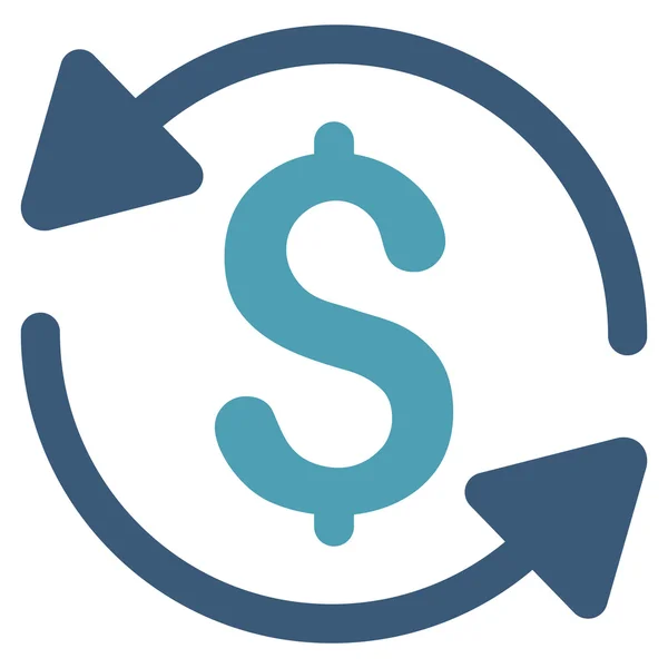 Geld omzet platte Glyph pictogram — Stockfoto