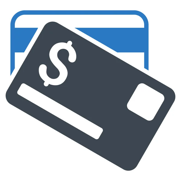 Creditcards platte Glyph pictogram — Stockfoto